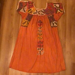 Vintage Mexican Embroidered dress